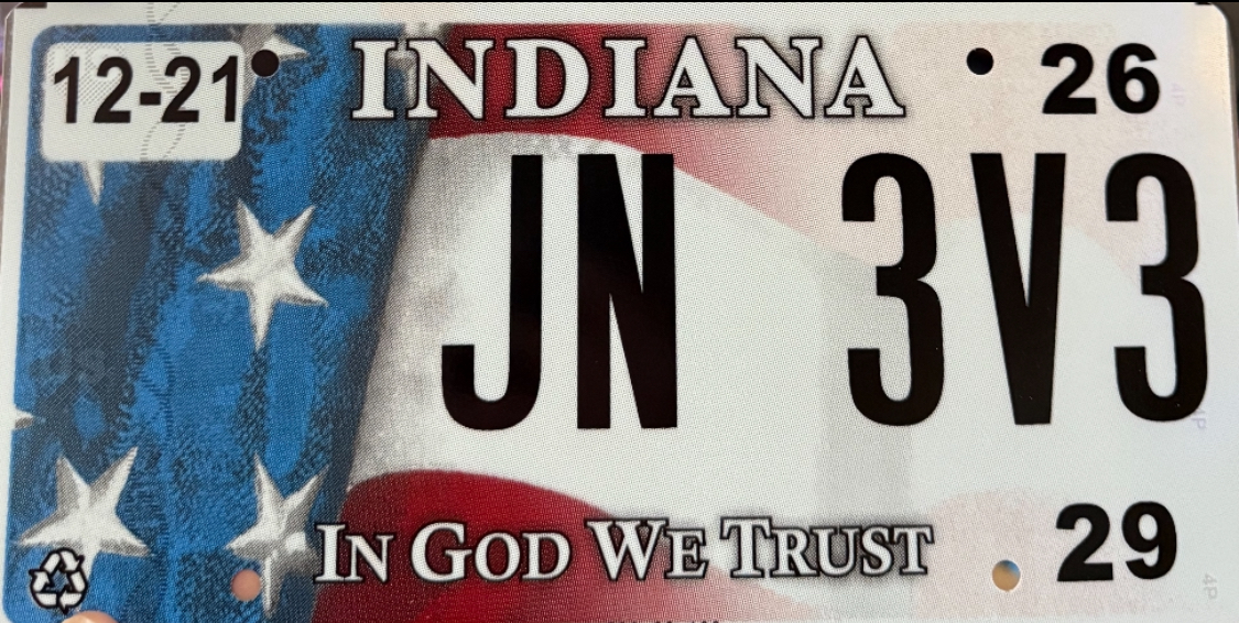 JN 3V3 License plate